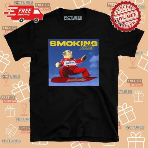 Smoking Kills Bear Skateboard Marlboro T Shirt