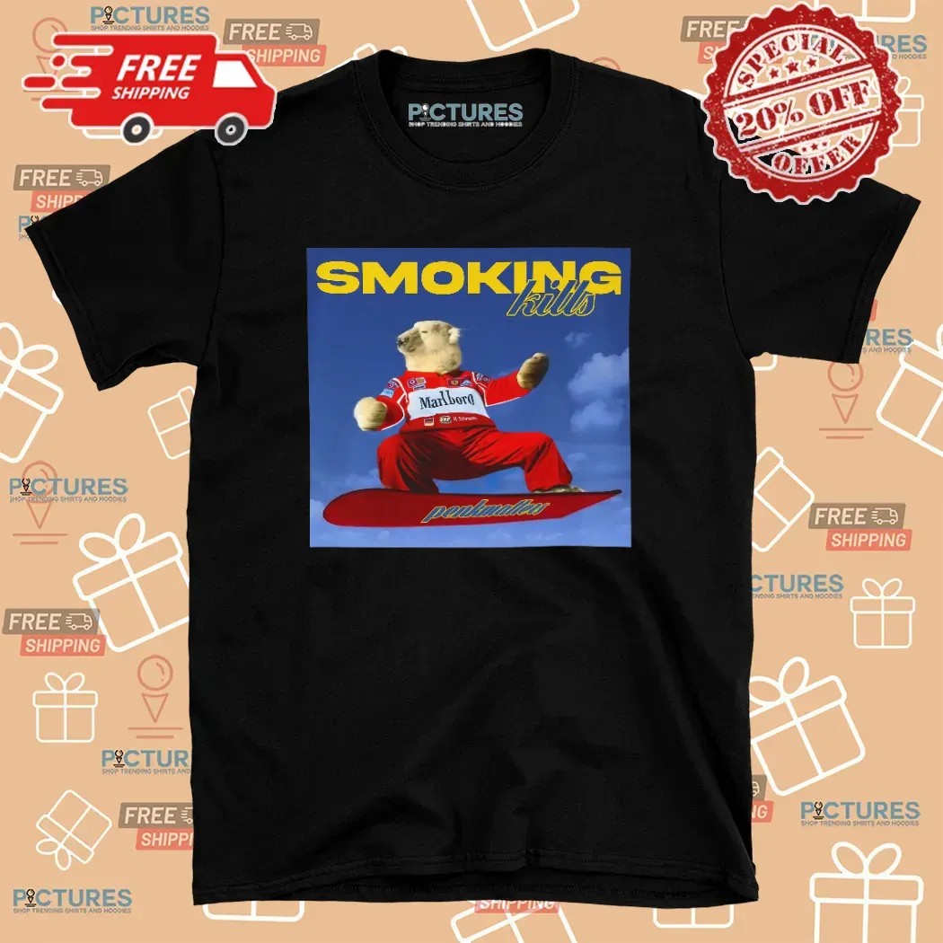 Smoking Kills Bear Skateboard Marlboro T Shirt