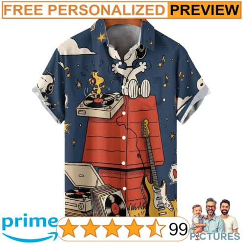 Snoopy And Snoopy Lo-fi Music Lover 3D All Over Print Shirt