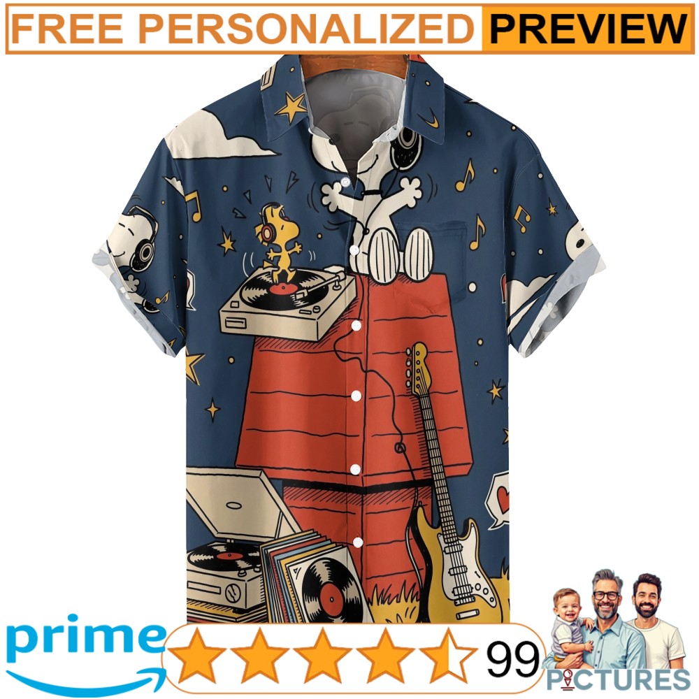 Snoopy And Snoopy Lo-fi Music Lover 3D All Over Print Shirt