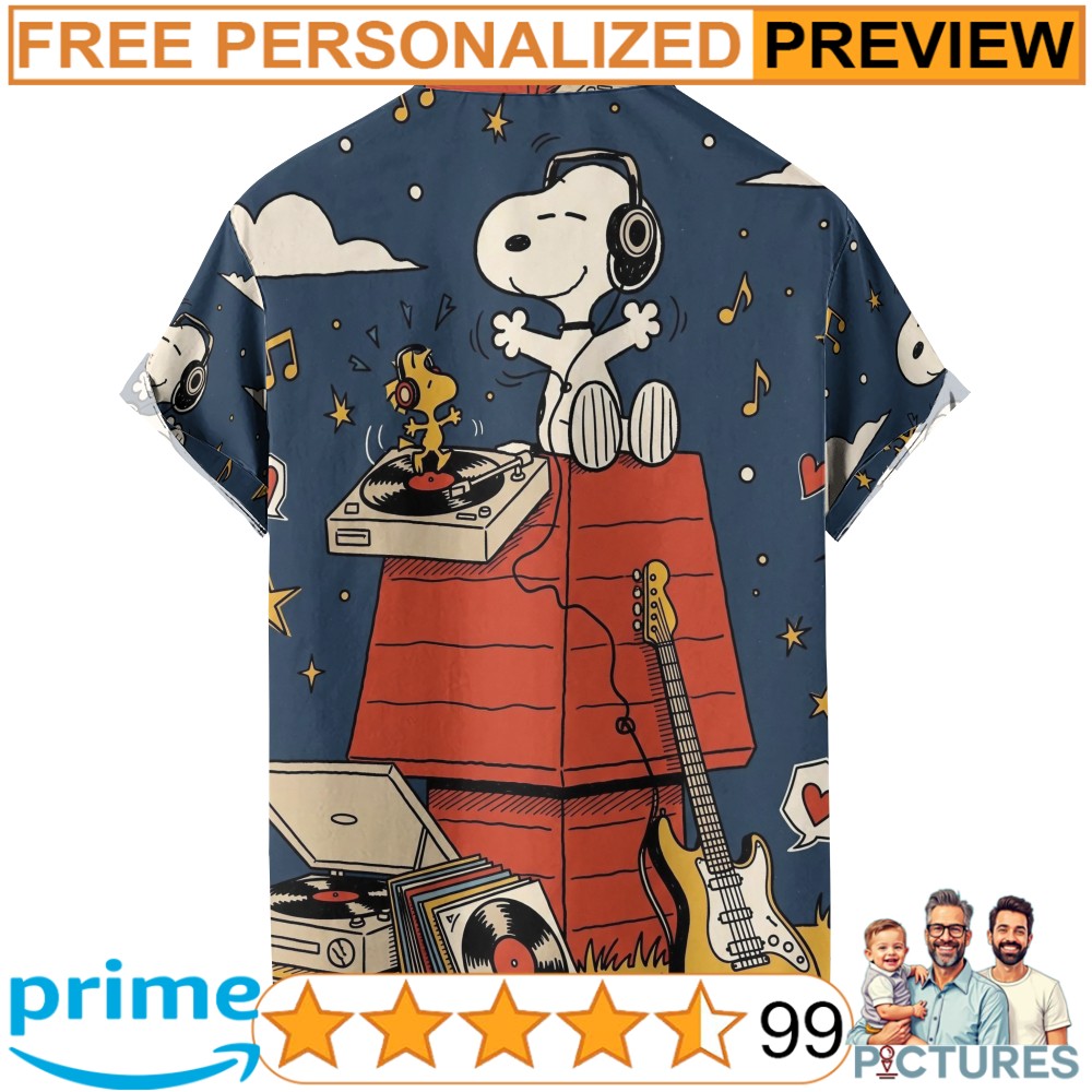 Snoopy And Snoopy Lo-fi Music Lover 3D All Over Print Shirt