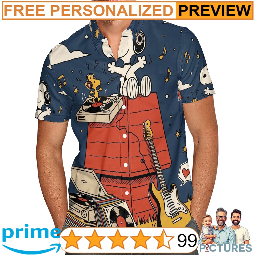 Snoopy And Snoopy Lo-fi Music Lover 3D All Over Print Shirt