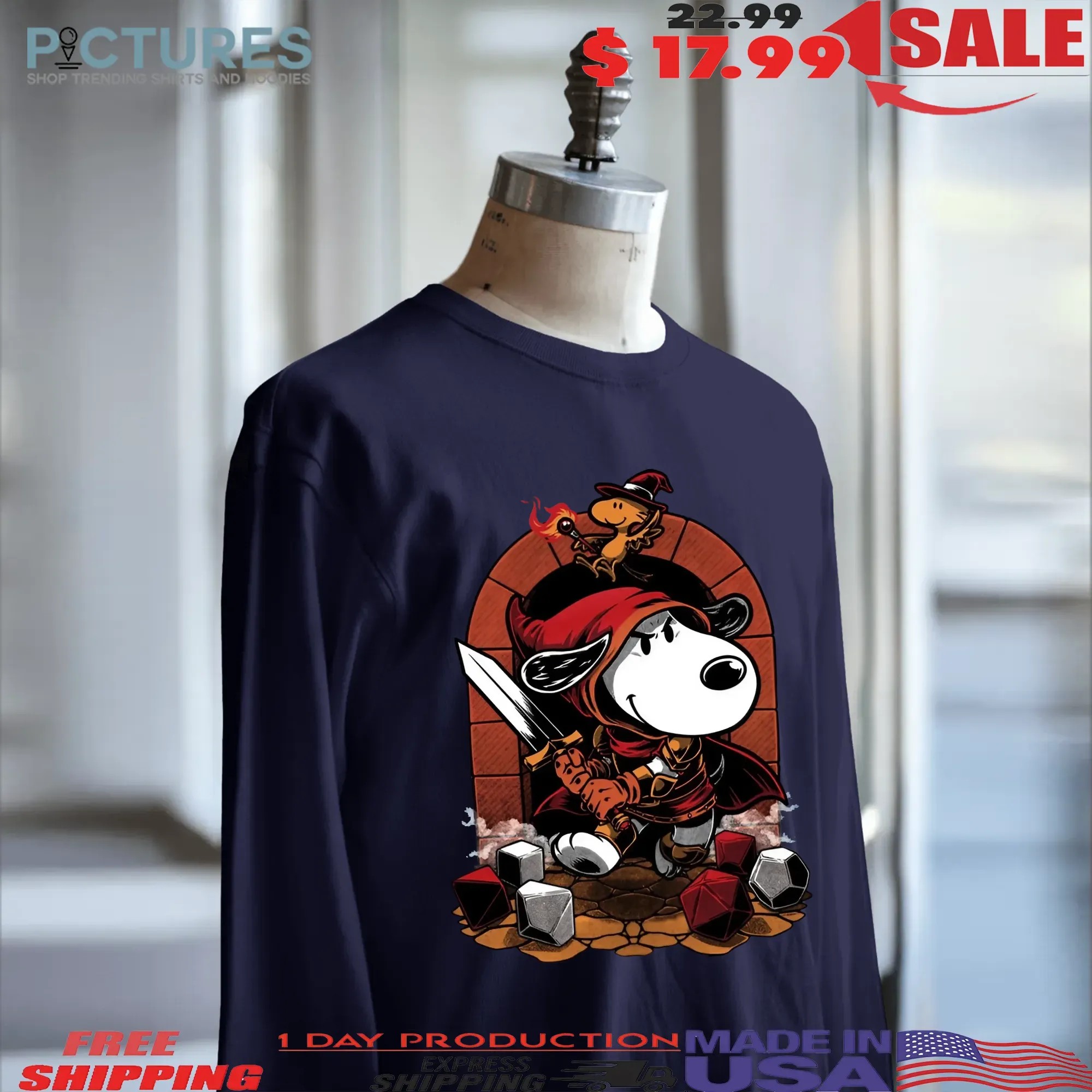 Snoopy And Woodstock Beagle RPG Adventure Dungeons & Dragons T Shirt