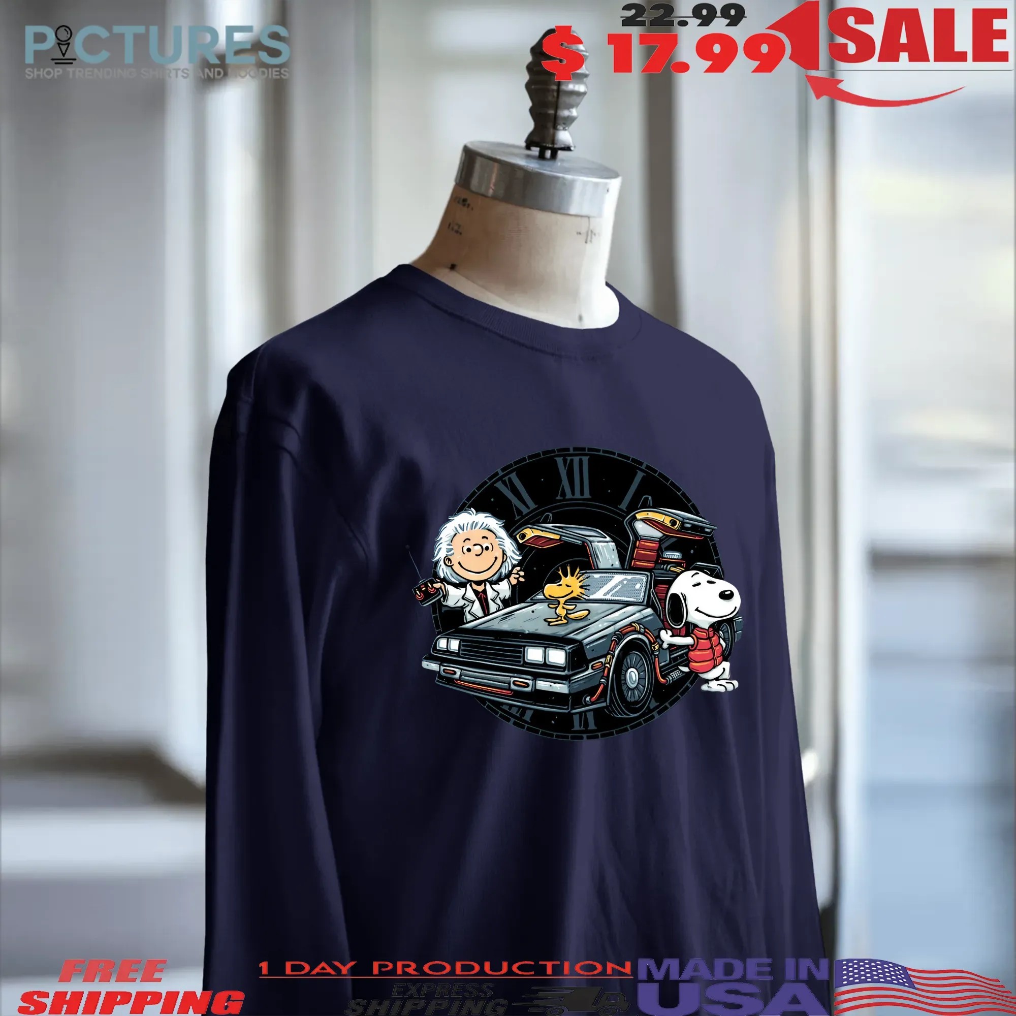 Snoopy And Woodstock Time Travel Buddies T Shirt