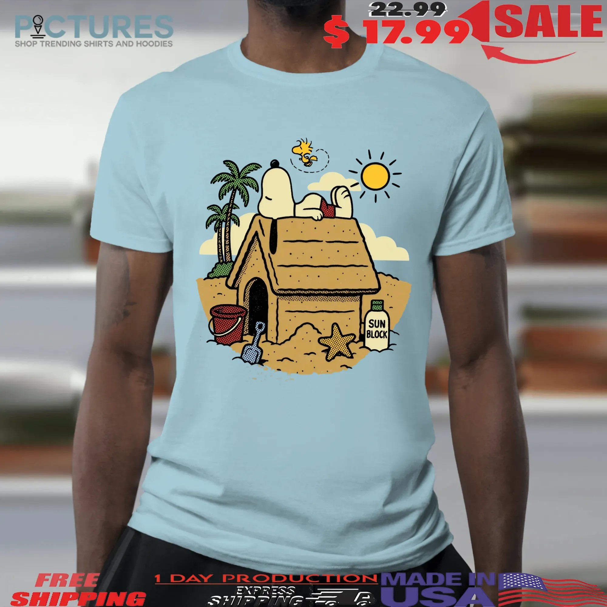 Snoopy Beach Mode Activated T Shirt