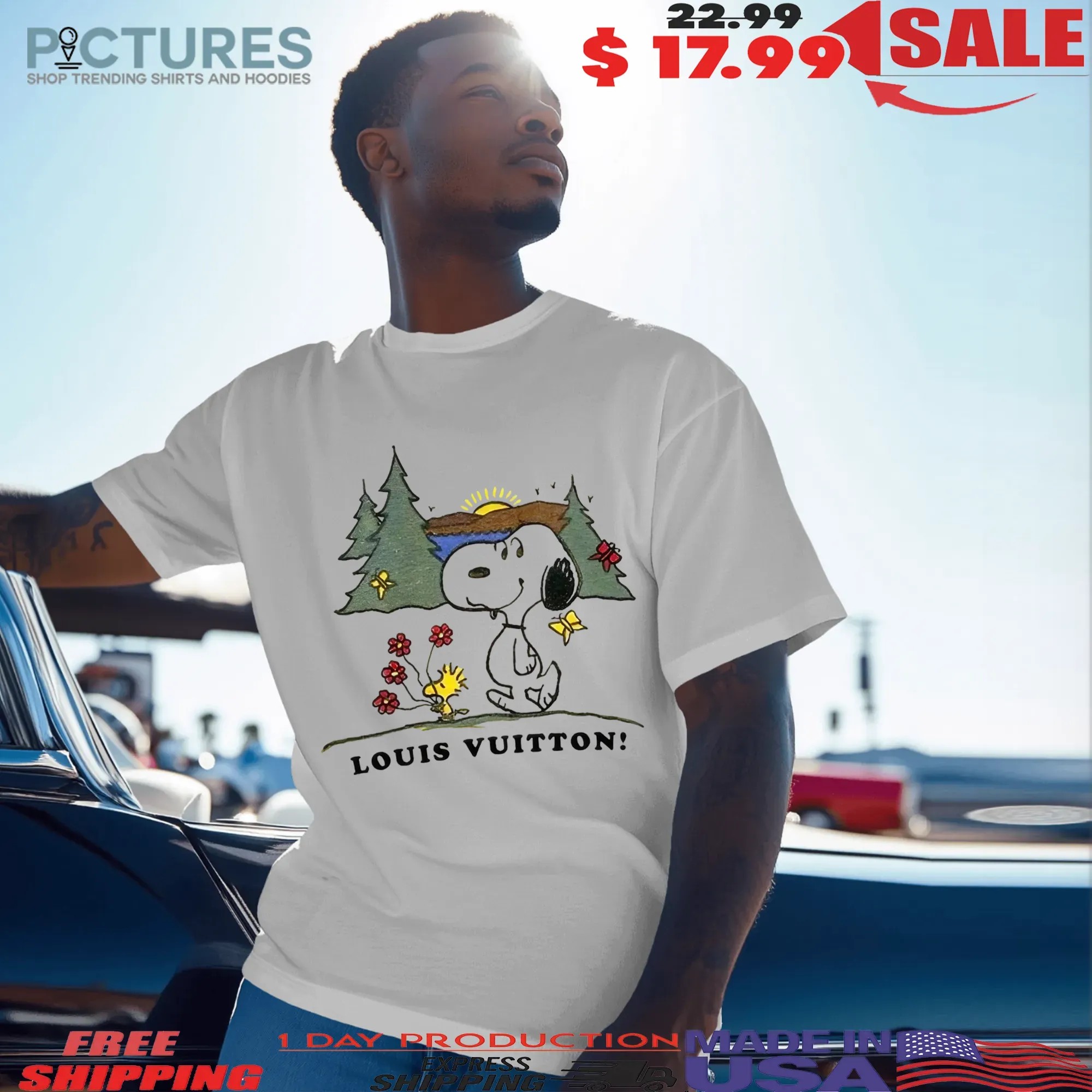 Snoopy Woodstock The Peanuts Louis Vuitton T Shirt
