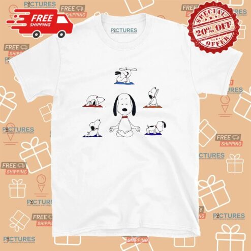 Snoopy Yoga Peanuts Cartoon Meditation T Shirt
