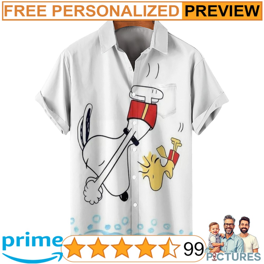 Snoopy and Woodstock The Peanuts Jumping Summer 3D All Over Print Shirt