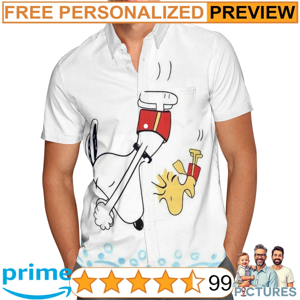 Snoopy and Woodstock The Peanuts Jumping Summer 3D All Over Print Shirt