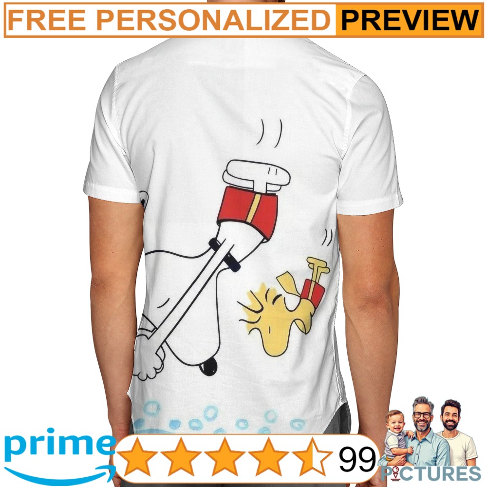 Snoopy and Woodstock The Peanuts Jumping Summer 3D All Over Print Shirt