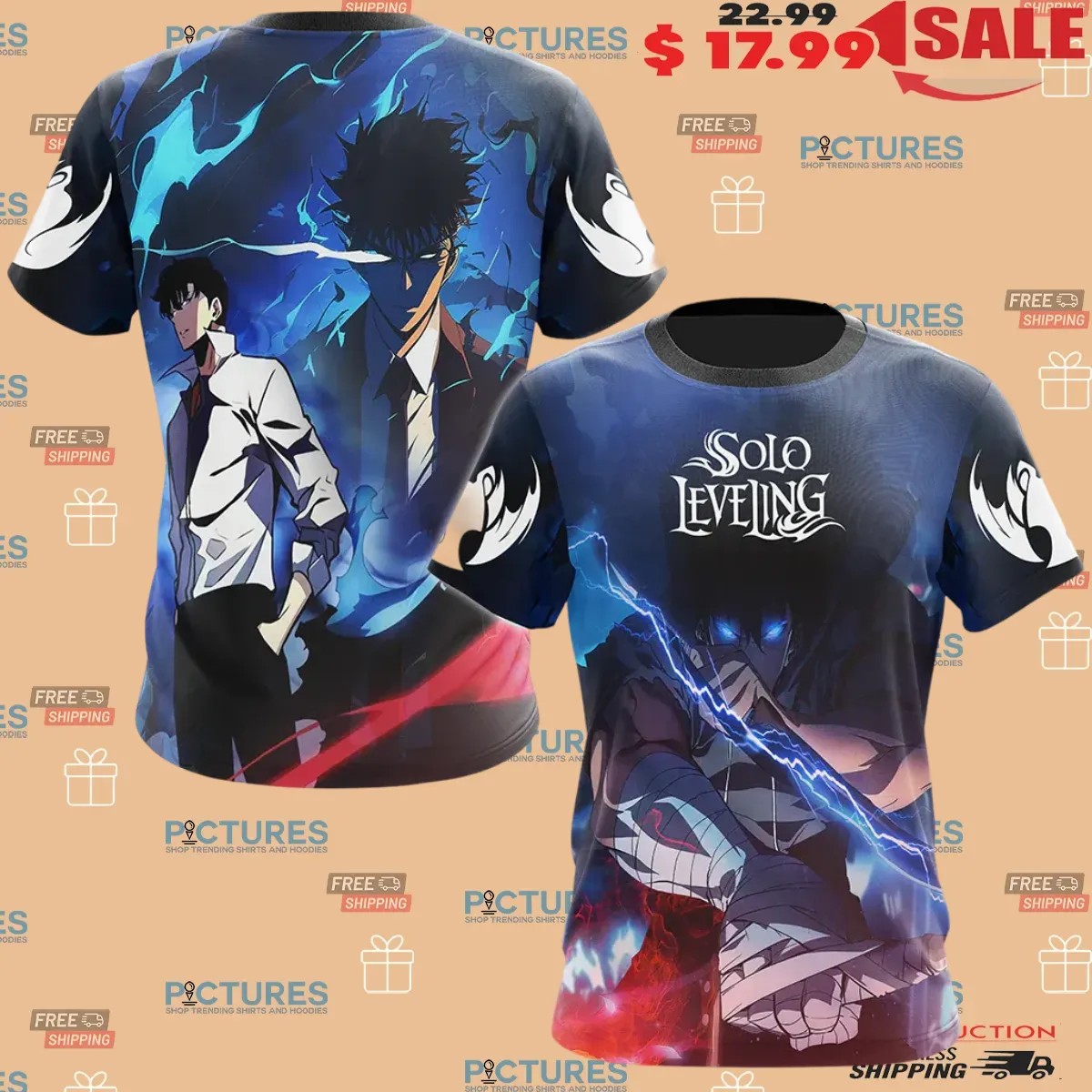 Solo Leveling Jujutsu Kaisen Gojo Satoru 3D All Over Print T Shirt