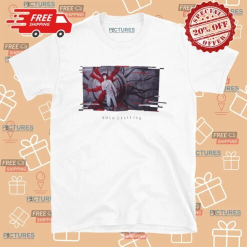 Solo Leveling Sung Jinwoo Glitch Panel T Shirt
