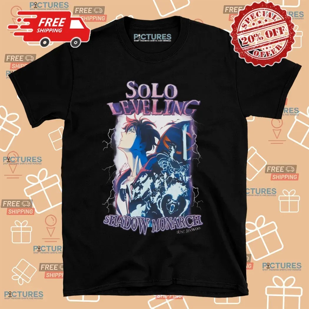 Solo Leveling Sung Jinwoo Shadow Monarch Graphic T Shirt