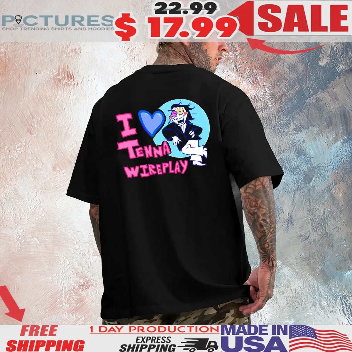 Spamton G Deltarune Chapter 2 I love Tenna Wireplay T Shirt