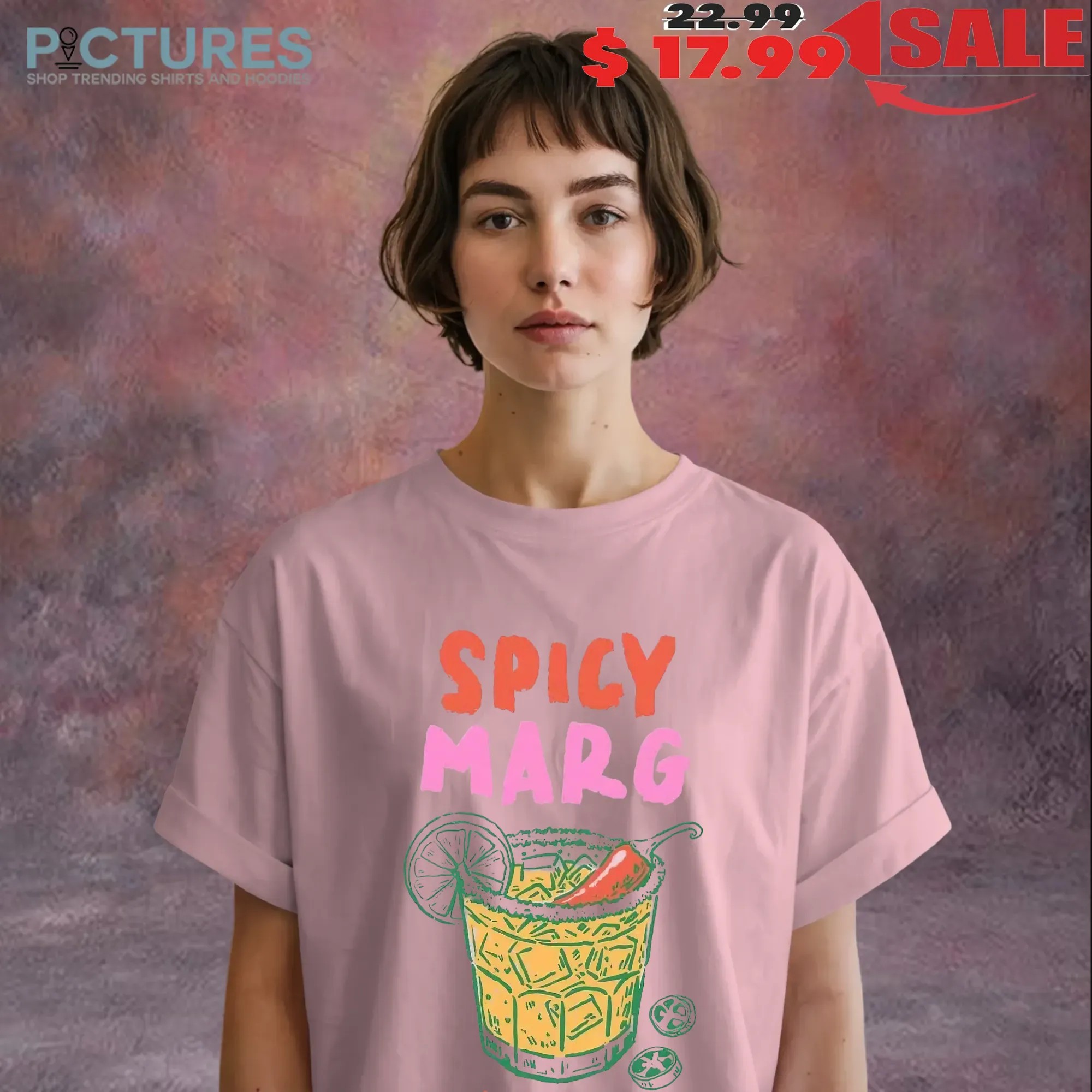 Spicy Marg Extra Spice Margarita Social Club Cocktail Graphic T Shirt