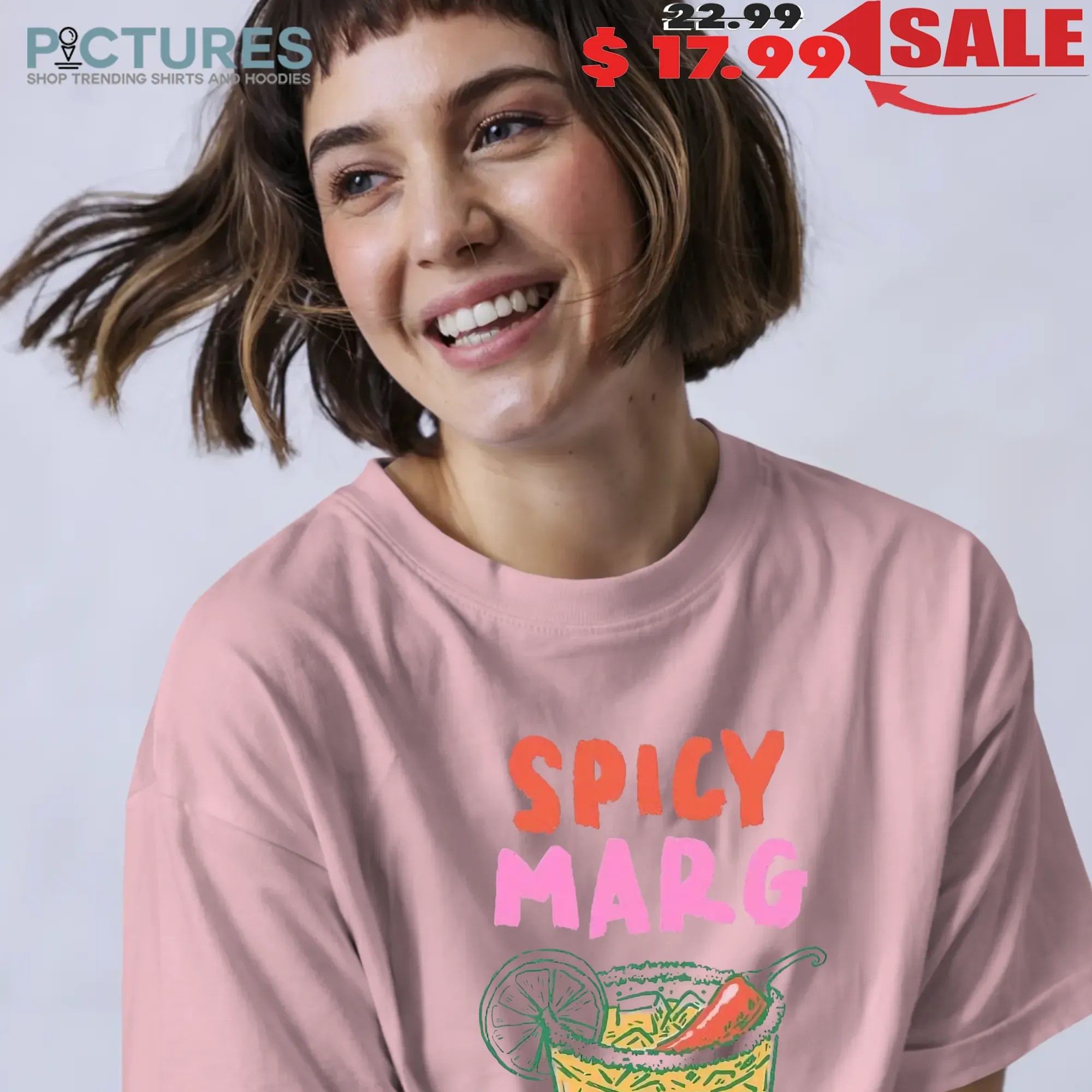 Spicy Marg Extra Spice Margarita Social Club Cocktail Graphic T Shirt
