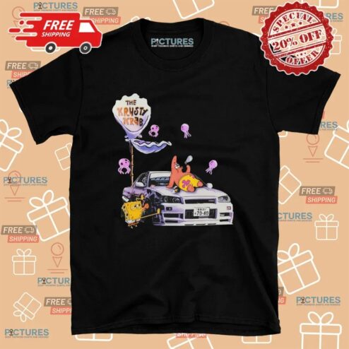 Spongebob And Patrick Star Krusty Drift Club T shirt