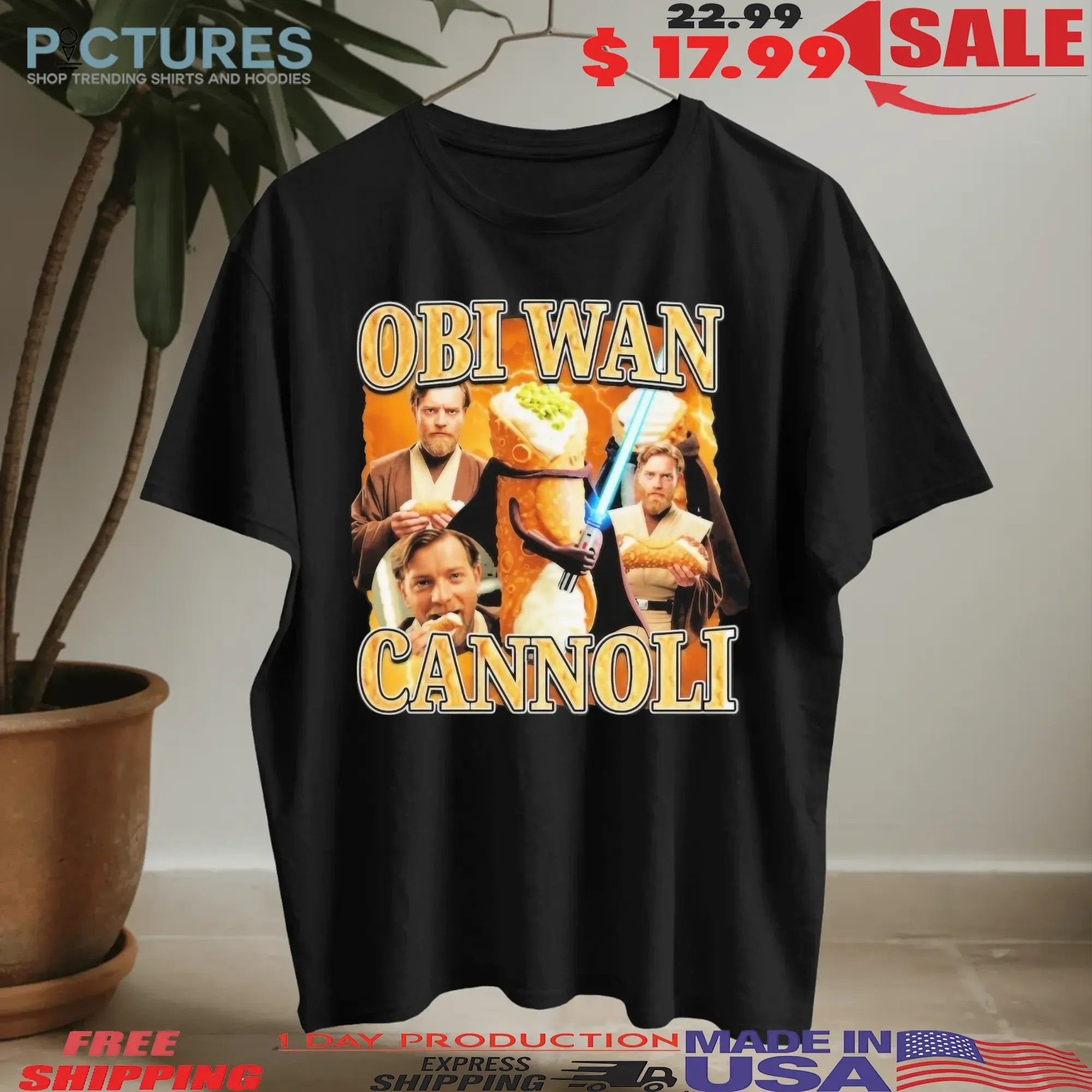 Star Wars Obi Wan Cannoli Vintage Bootleg T Shirt