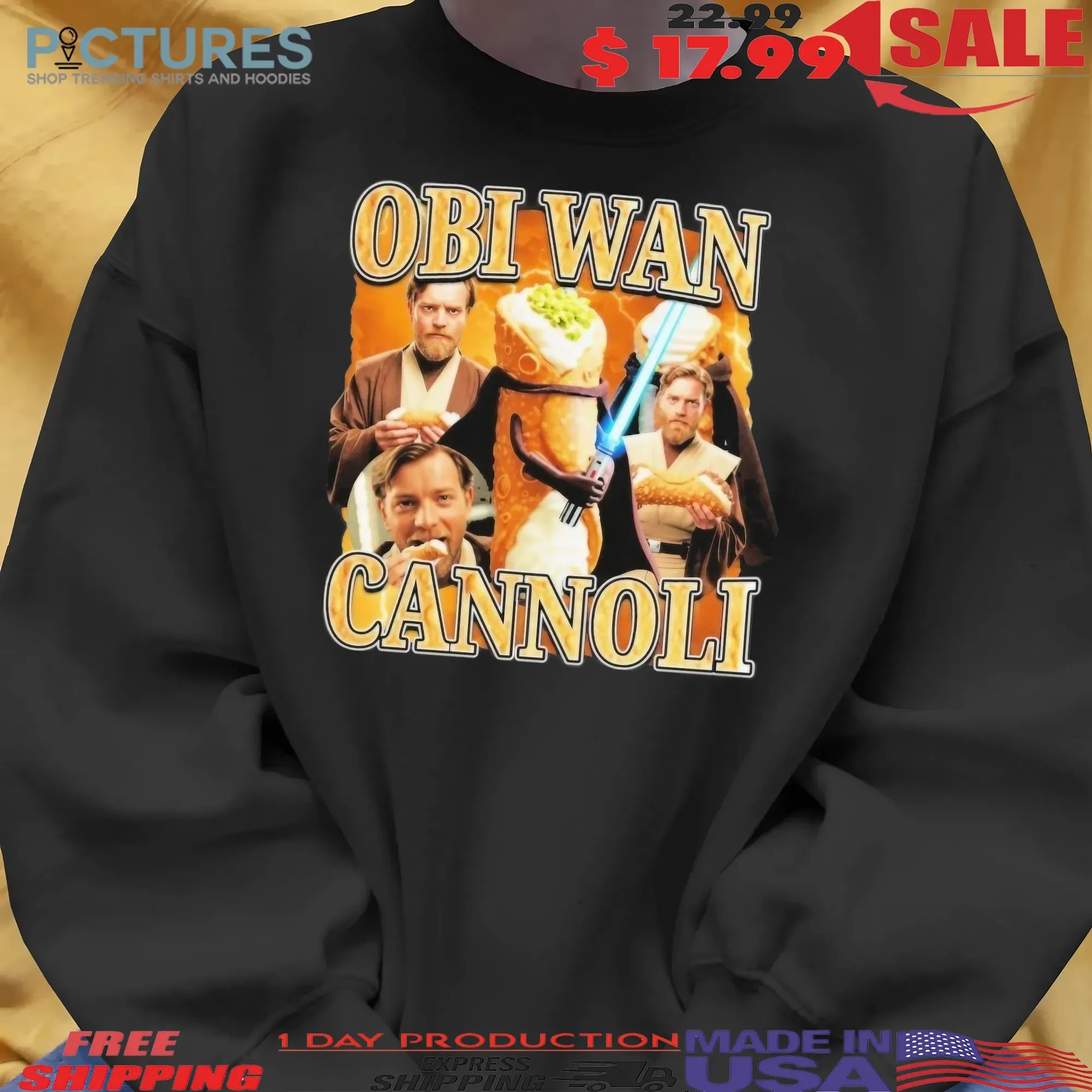 Star Wars Obi Wan Cannoli Vintage Bootleg T Shirt
