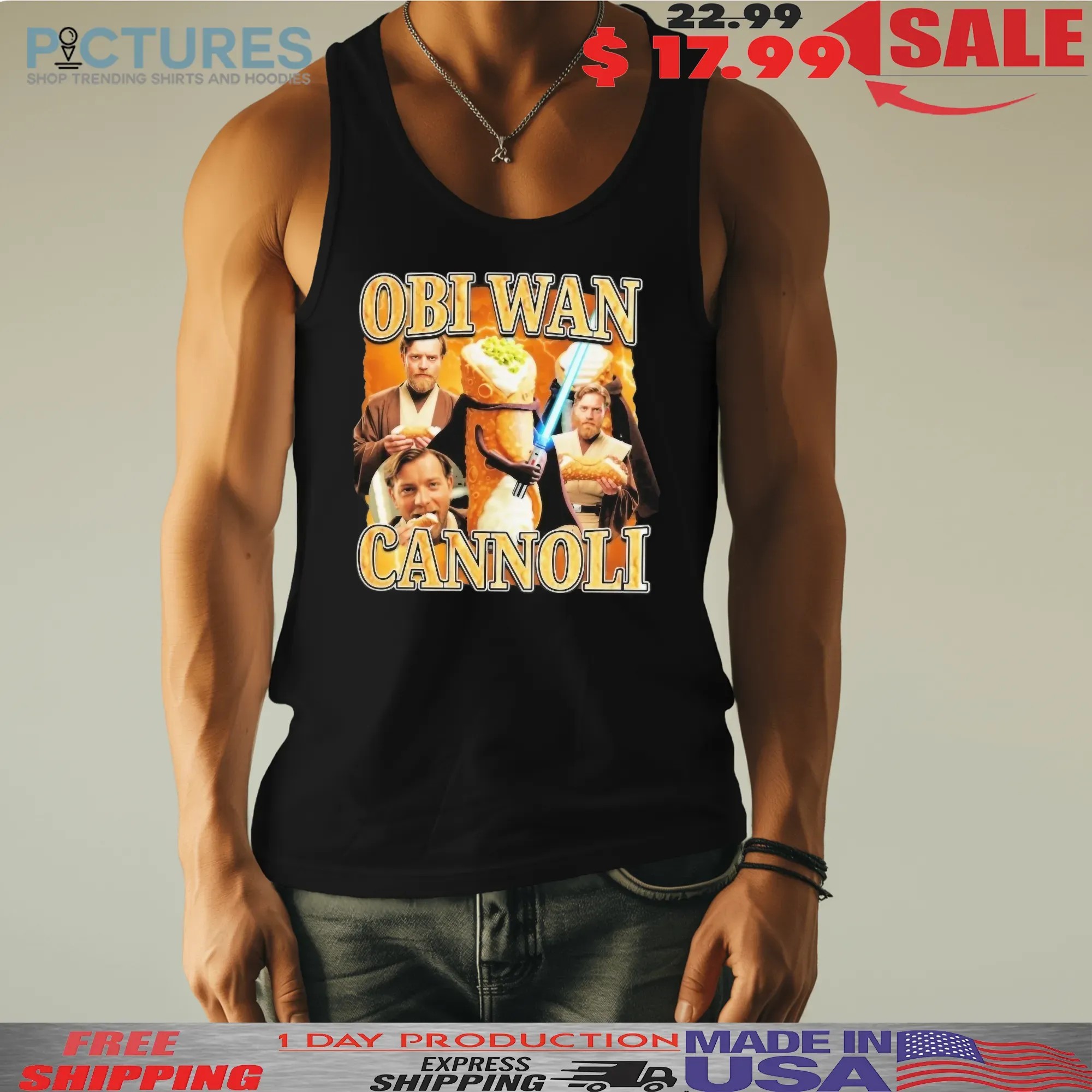 Star Wars Obi Wan Cannoli Vintage Bootleg T Shirt
