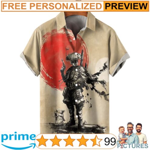 Star Wars Visions Boba Fett Ink Painting 3D All Over Print Shirt