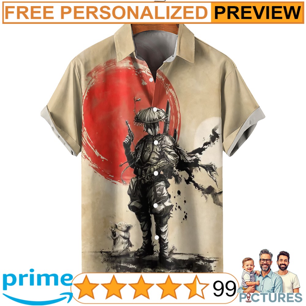 Star Wars Visions Boba Fett Ink Painting 3D All Over Print Shirt