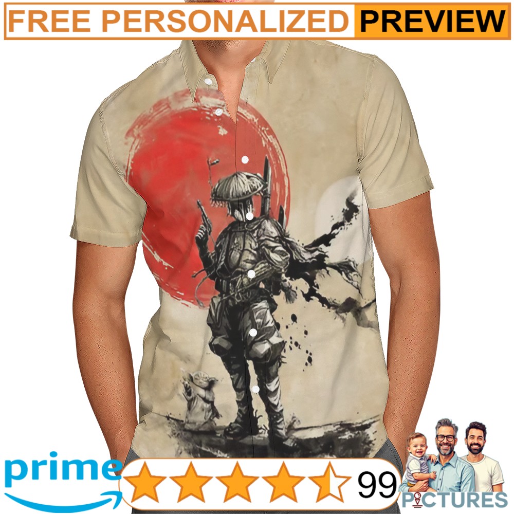 Star Wars Visions Boba Fett Ink Painting 3D All Over Print Shirt