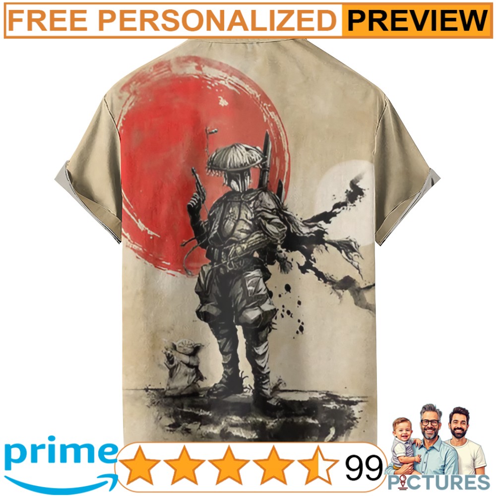 Star Wars Visions Boba Fett Ink Painting 3D All Over Print Shirt