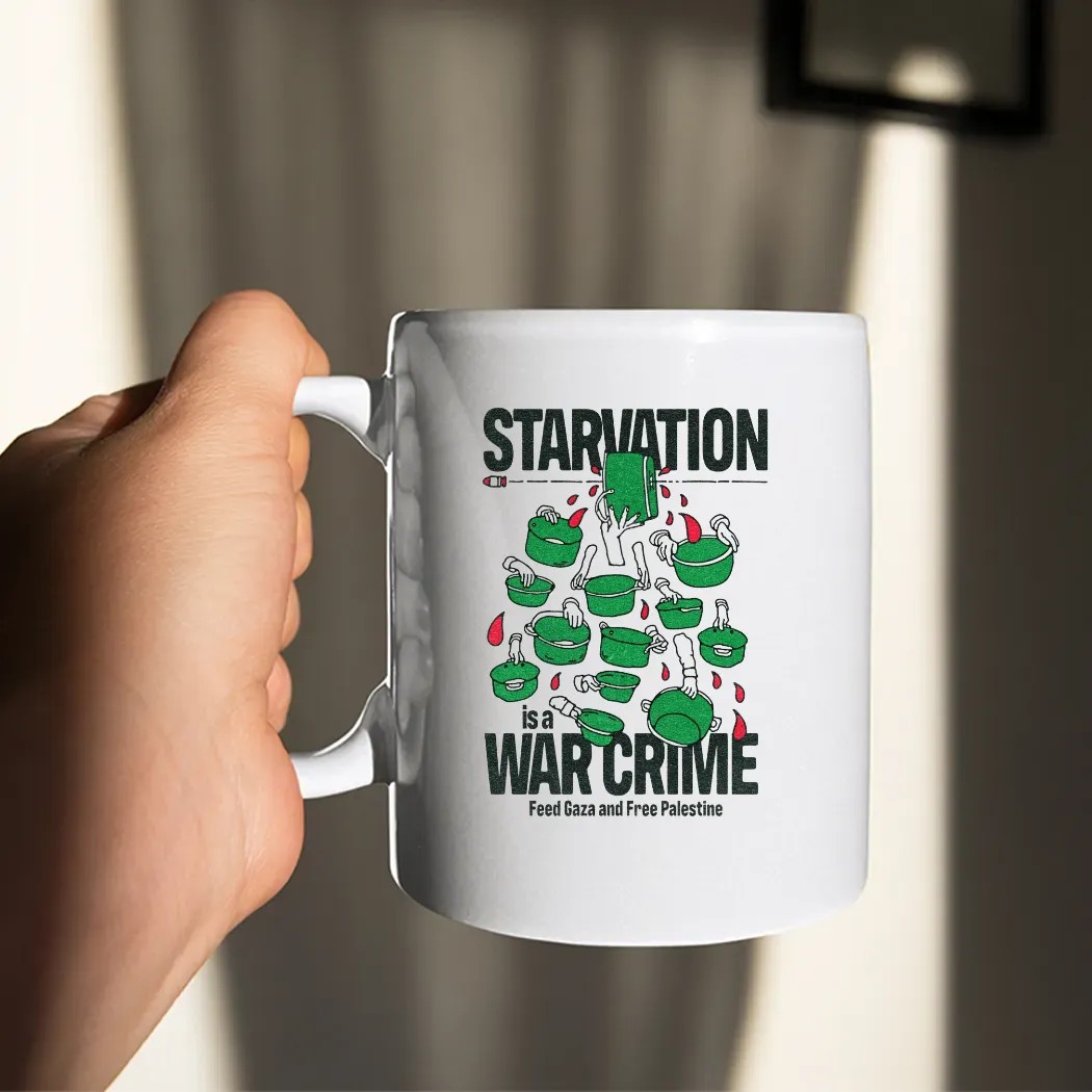 Starvation Is A War Crime Feed Gaza And Free Palestine Political Satire Graphic T Shirt