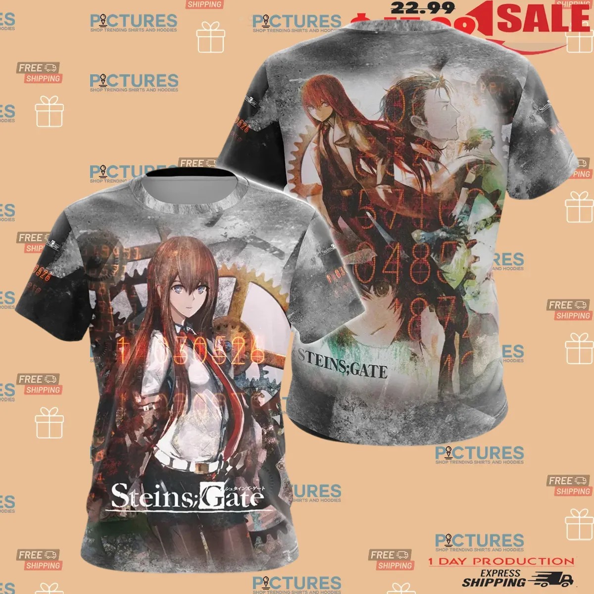 Steins;Gate Anime All-Over-Print T Shirt Steins;Gate Anime All-Over-Print T Shirt