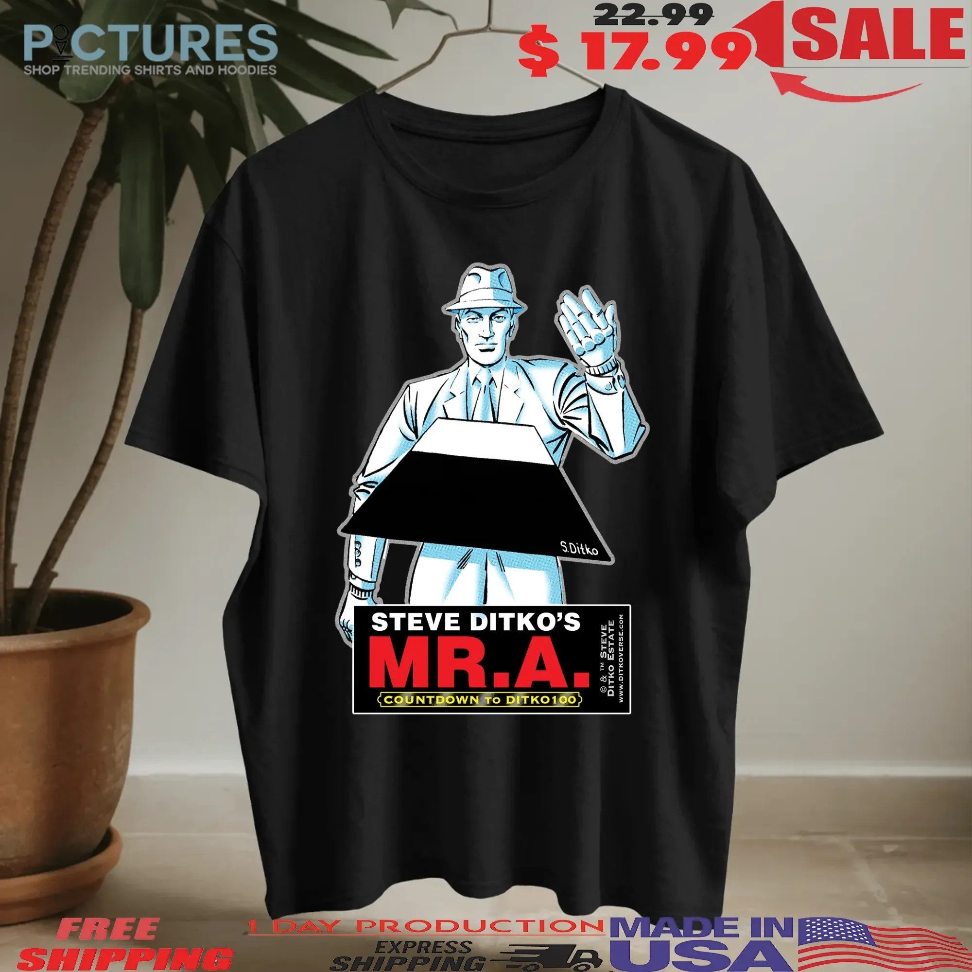 Steve Ditko Mr A Countdown To DITKO100 T Shirt