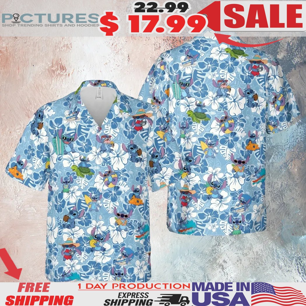 Stitch Disney Summer Aloha Floral Hawaiian Shirt Stitch Disney Summer Aloha Floral Hawaiian Shirt