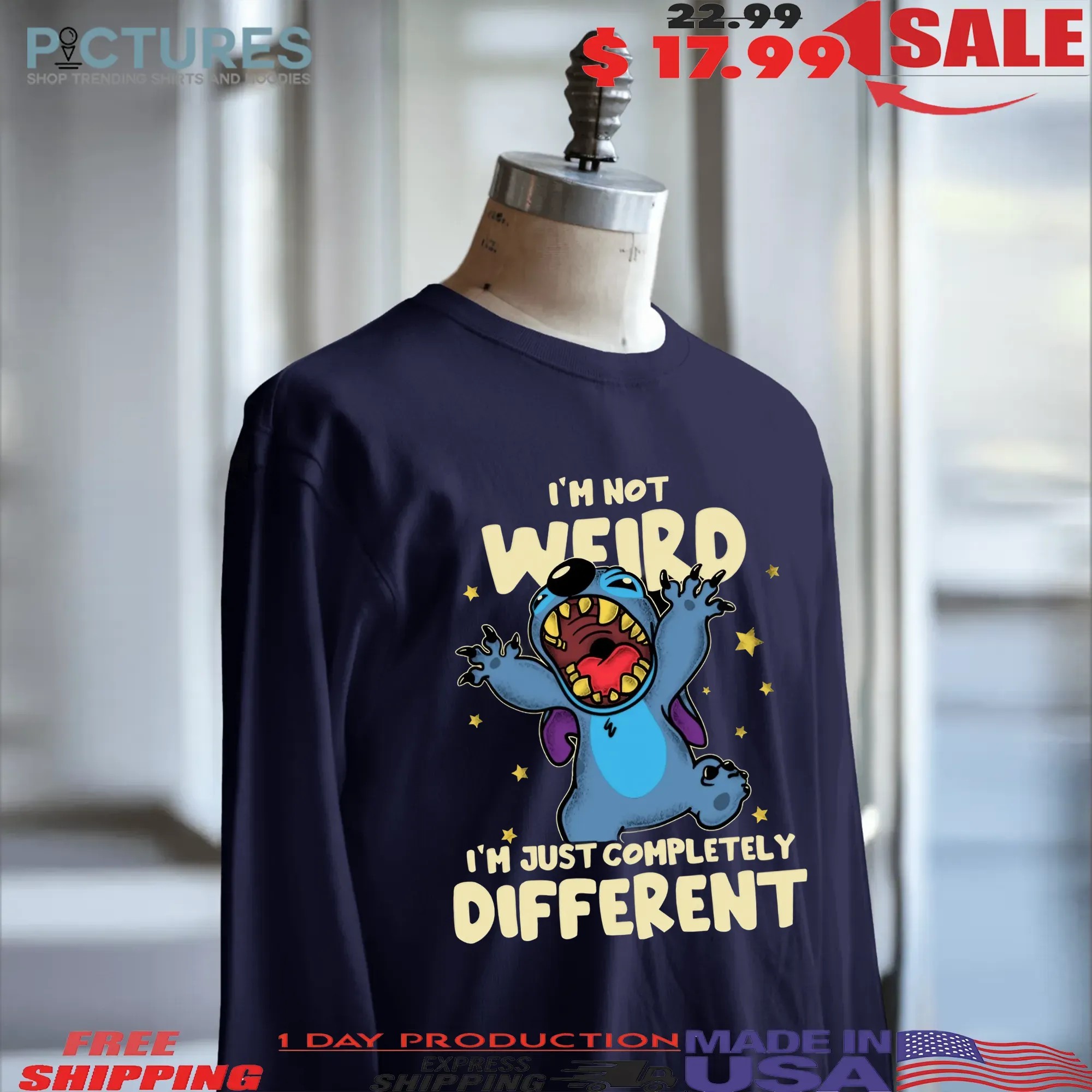 Stitch I'm Not Weird I'm Just Completely Different T Shirt