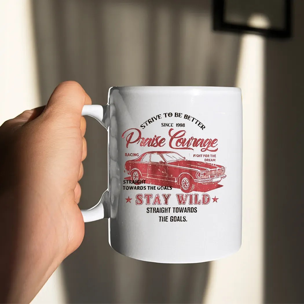 Strive To Be Better Since 1998 Praise Courage Stay Wild Straight Towards The Goals Retro Car Monaco T Shirt