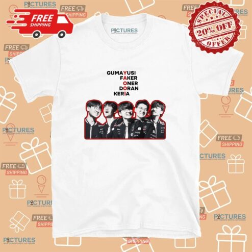T1 Gumayusi Faker Oner Doran Keria Yaooi Esport Gamer T Shirt