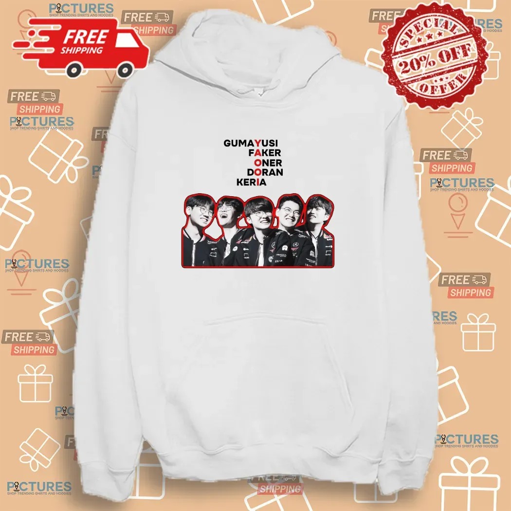 T1 Gumayusi Faker Oner Doran Keria Yaooi Esport Gamer T Shirt