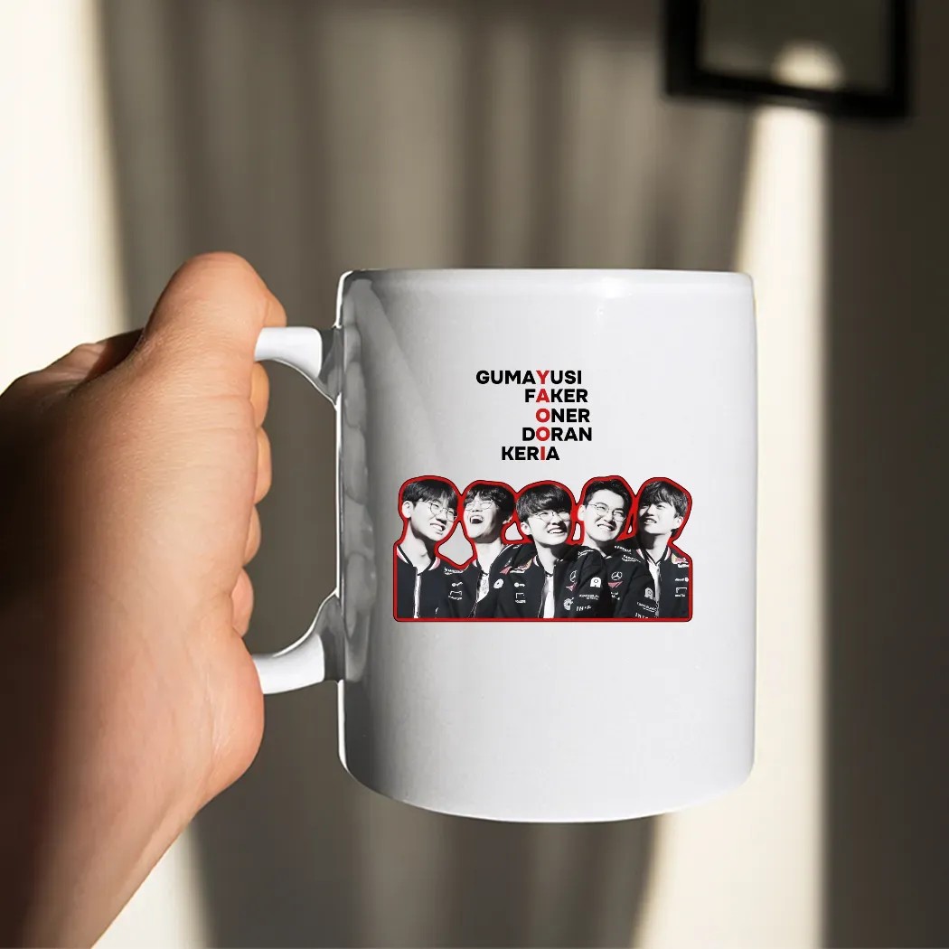 T1 Gumayusi Faker Oner Doran Keria Yaooi Esport Gamer T Shirt