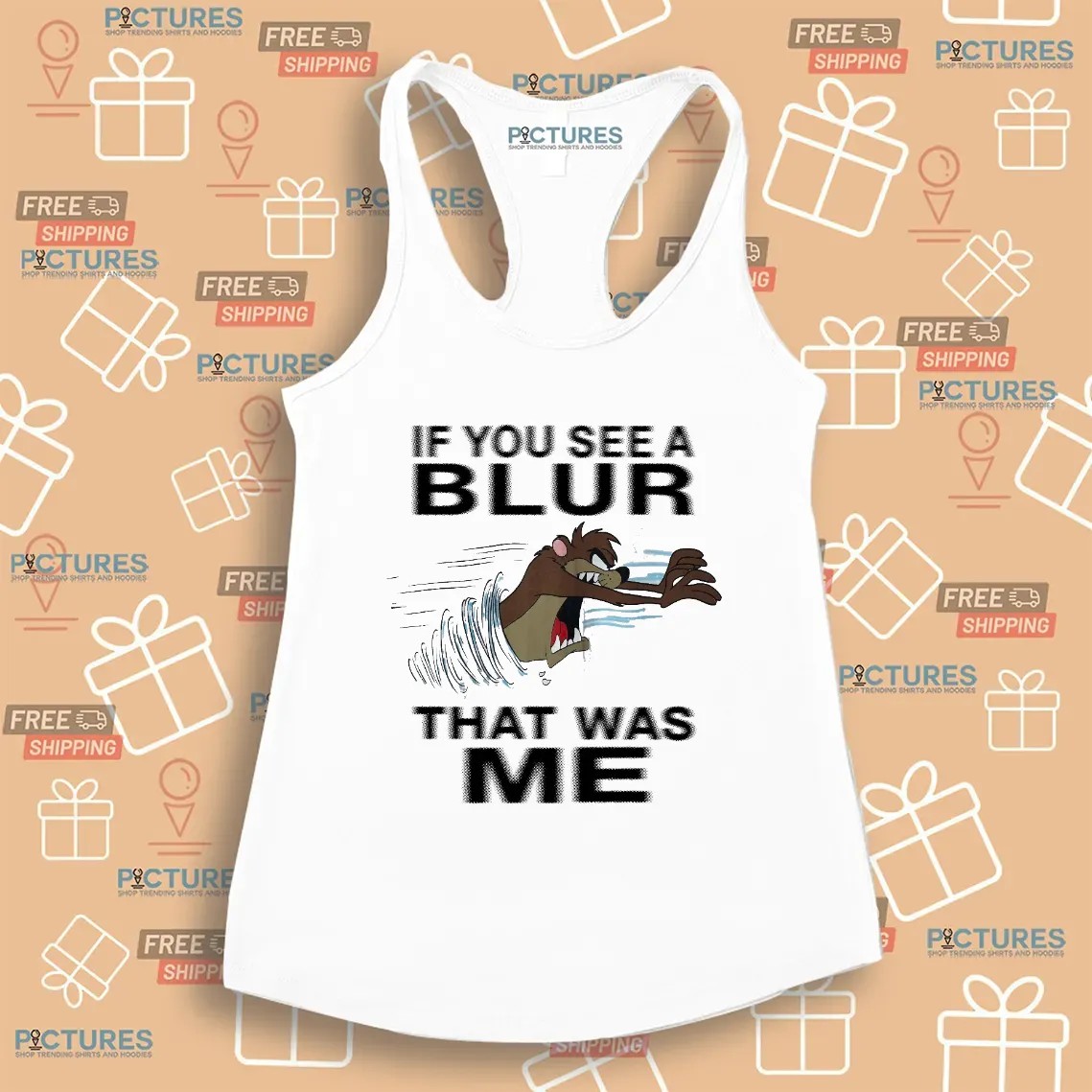 Taz Mania If You See A Blur That Was Me Looney Tunes Cartoon T Shirt