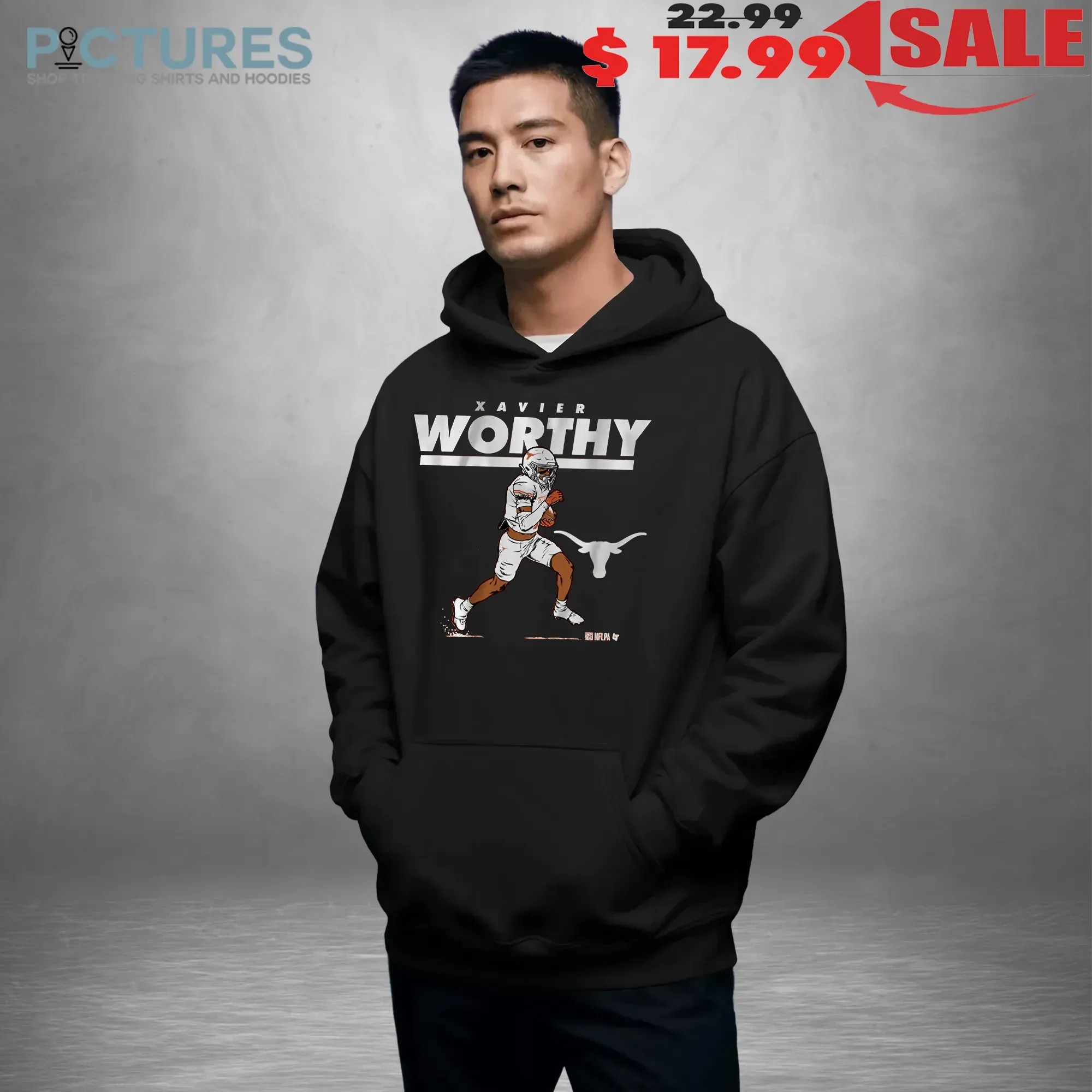 Texas Longhorn Football Xavier Worthy Superstar Pose T Shirt