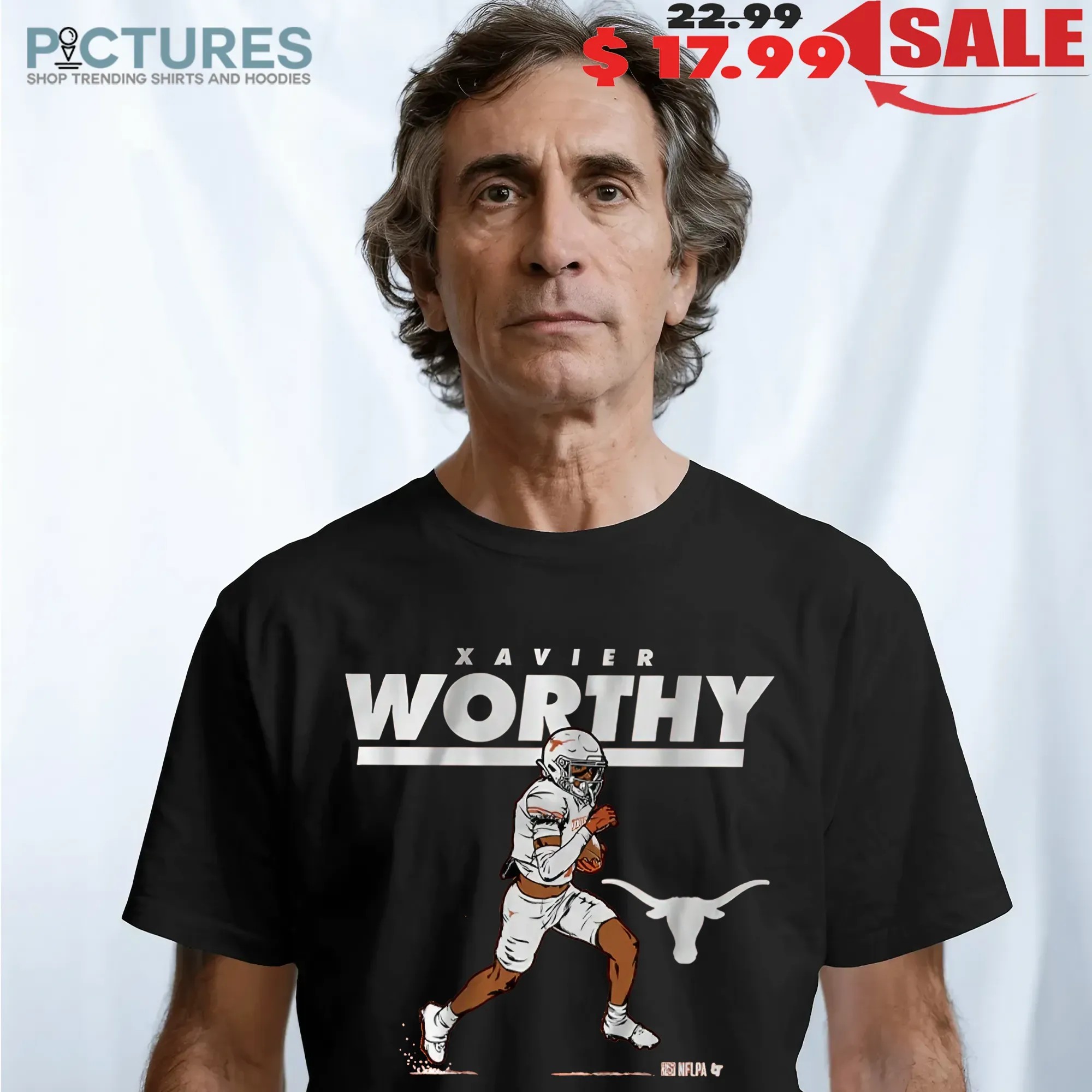 Texas Longhorn Football Xavier Worthy Superstar Pose T Shirt