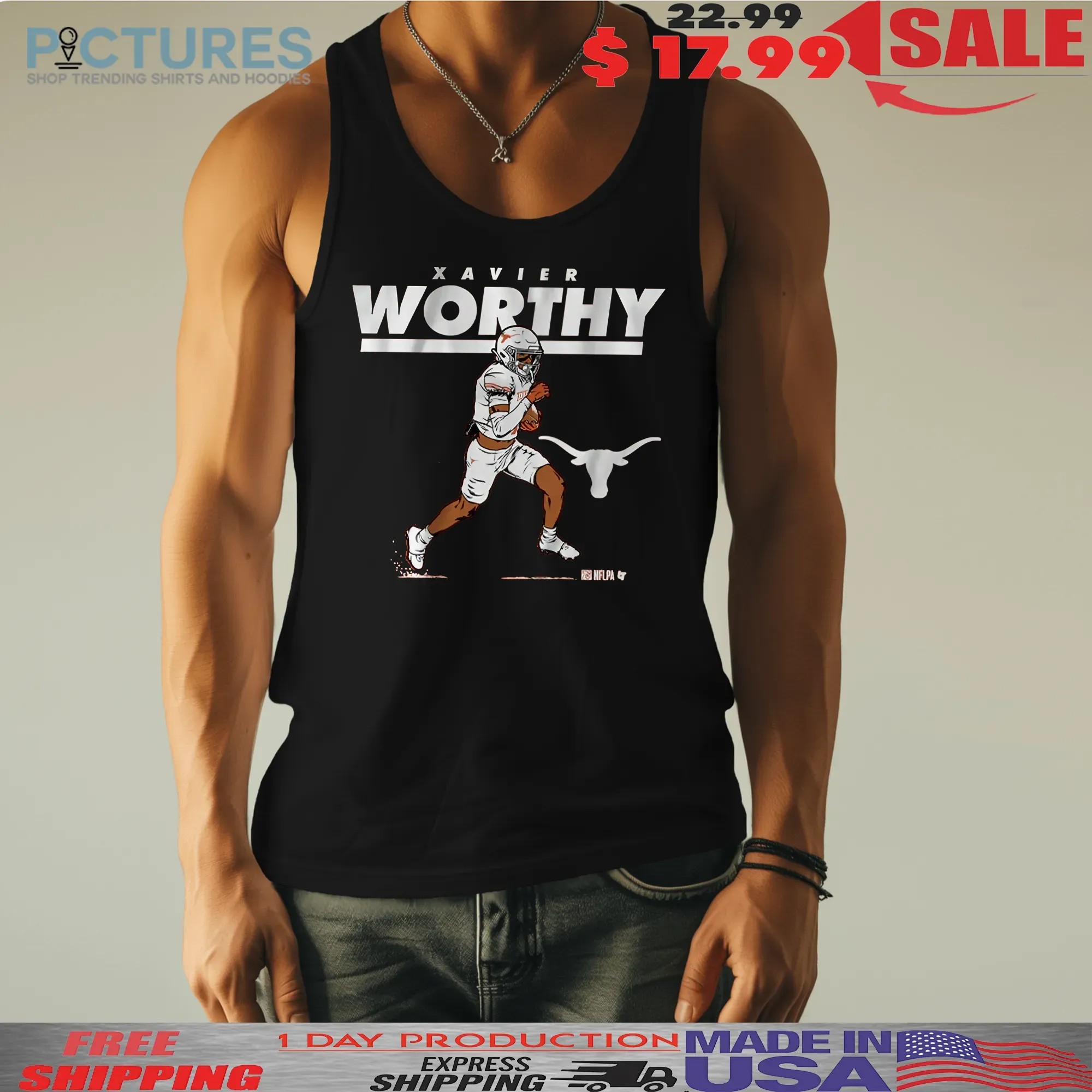 Texas Longhorn Football Xavier Worthy Superstar Pose T Shirt