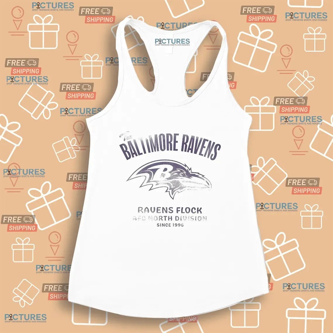 The Baltimore Ravens Flock AFC North Division Since 1996 T Shirt