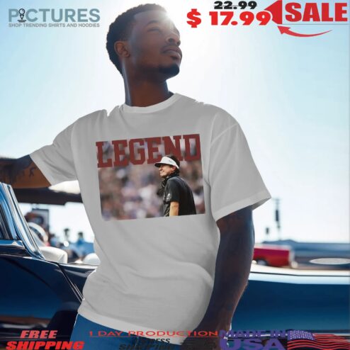 The Columbia Legend Jerry Glanville Head Coach Atlanta Falcons Photo T Shirt