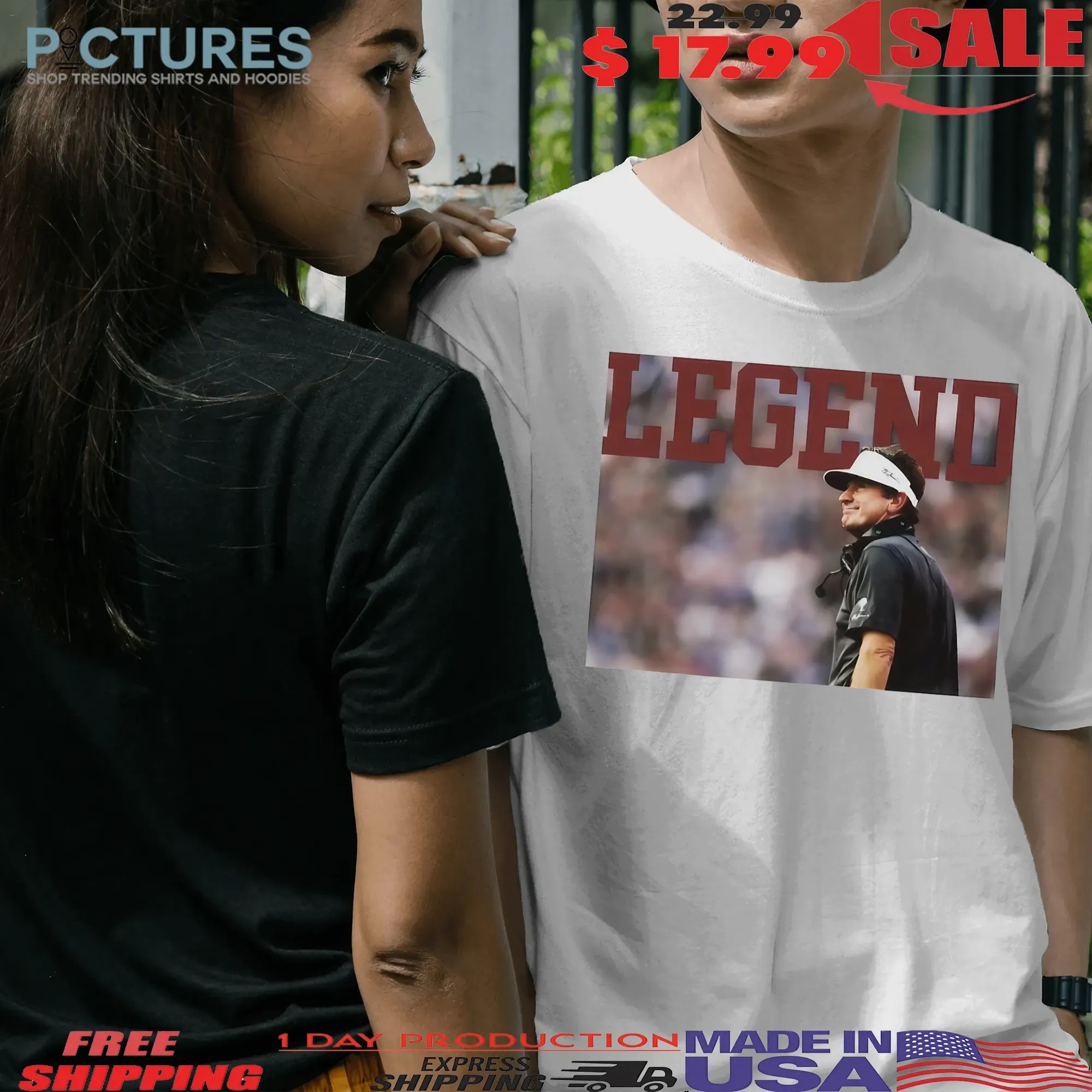 The Columbia Legend Jerry Glanville Head Coach Atlanta Falcons Photo T Shirt
