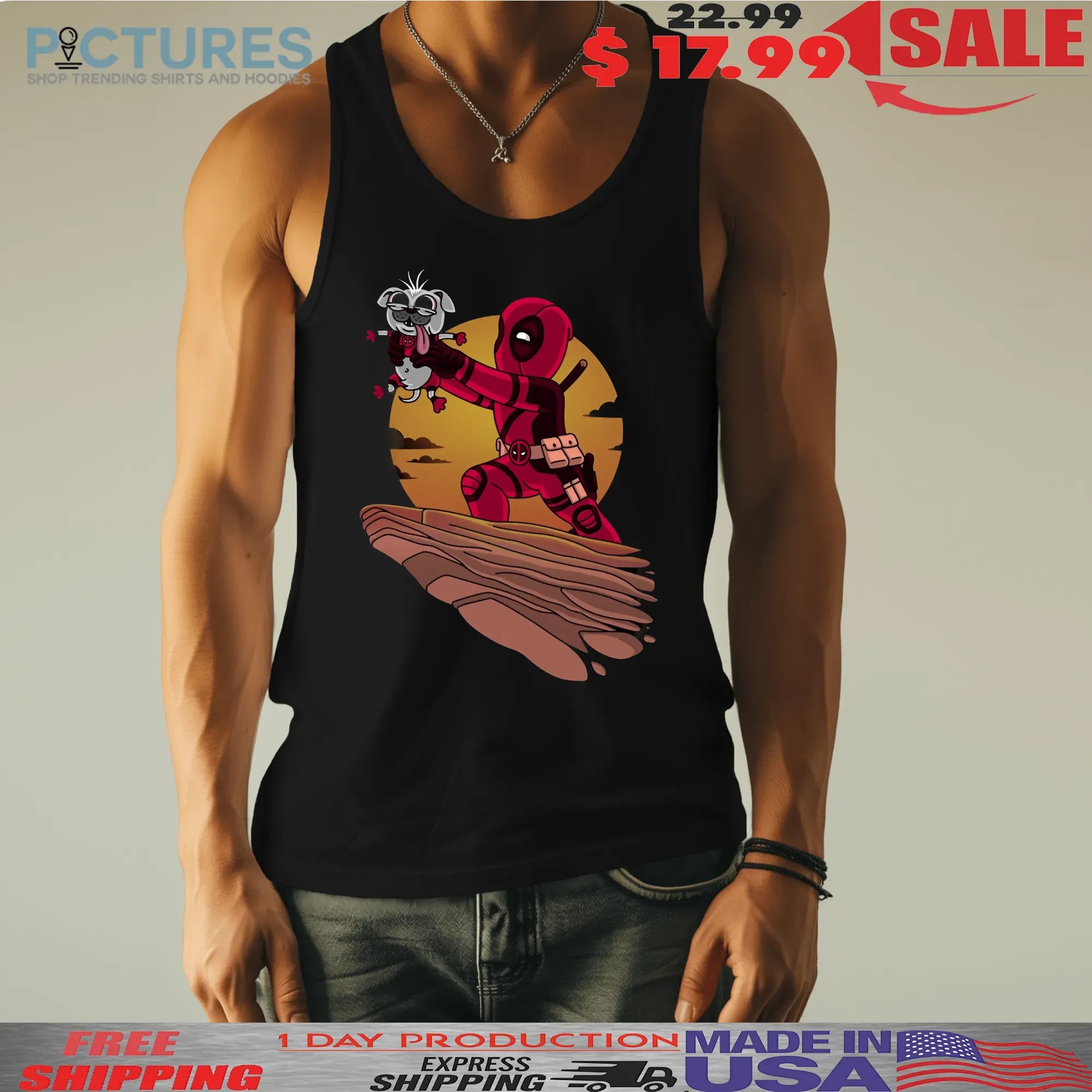 The Dog King Deadpool The Lion King Parody Meme T Shirt