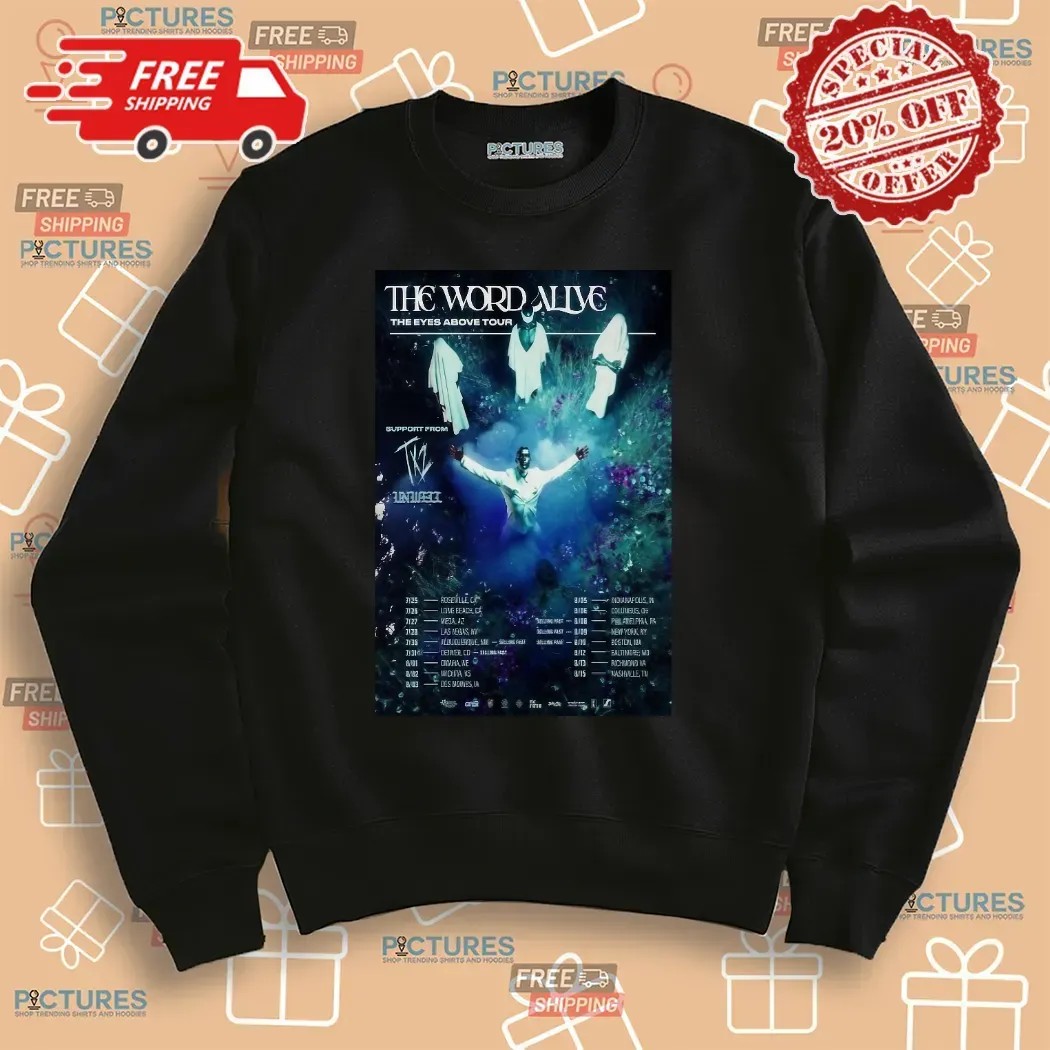 The Word Alive The Eyes Above Fall Tour 2025 Dates Poster T Shirt