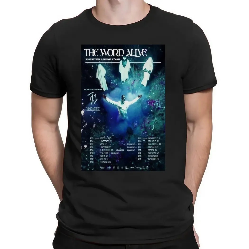 The Word Alive The Eyes Above Fall Tour 2025 Dates Poster T Shirt