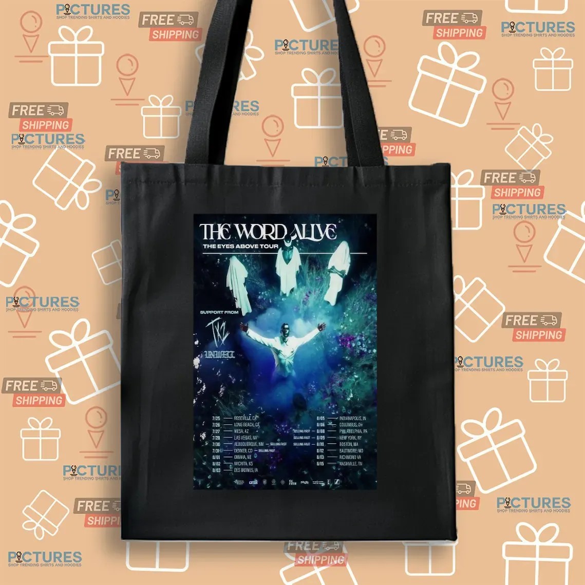 The Word Alive The Eyes Above Fall Tour 2025 Dates Poster T Shirt