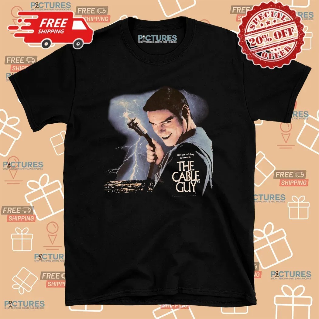 There's No Such Thing As Free Cable The Cable Guy Jim Carrey Movie Promo T Shirt