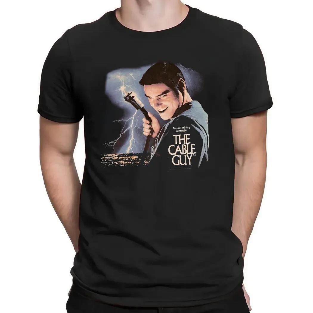 There's No Such Thing As Free Cable The Cable Guy Jim Carrey Movie Promo T Shirt